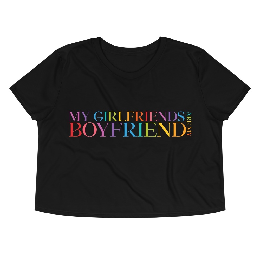 Demi Lovato Official Licensed: MY GIRLFRIENDS ARE MY BOYFRIEND Pride Crop Top